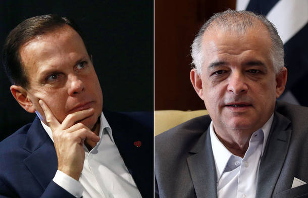 HELDOR SÃO PAULO/SP 12/03/2018 - DORIA CANDIDATO POLITICA - O prefeito de São Paulo, João Dória (PSDB), participam da coletiva de imprensa para anúncio da retomada da Operação Delegada, com Comandante do Policiamento da Capital do Estado de São Paulo – Cel PM Francisco Alves Cangerana Neto, Coordenador Operacional da Polícia Militar do Estado de São Paulo – Cel PM Celso Luiz Pinheiro, Chefe do Departamento Operacional do Comando de Policiamento da Capital do Estado de São Paulo – Major Hélio, Secretários de Comunicação – Fábio Santos, Segurança Urbana – José Roberto Oliveira, Fazenda – Caio Megale, Prefeituras Regionais – Cláudio Carvalho, Assessor da Junta Militar – Coronel Carlos Eduardo Righi e Assessor da Atividade Delegada deSMSU – Cláudio Roberto Biondi. FOTO: HÉLVIO ROMERO/ESTADÃO