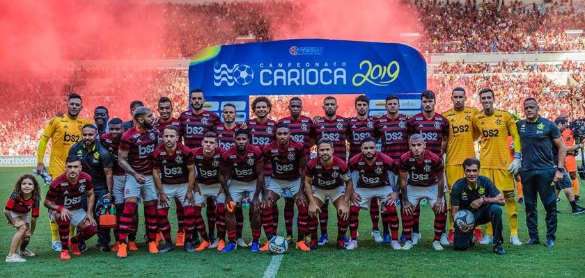 RJ - CAMPEONATO CARIOCA/FLAMENGO X VASCO - GERAL - Time posado do Flamengo antes da partida contra o Vasco válida pela final do Estadual do   Rio de Janeiro 2019, no Estádio do Maracanã, na zona norte do Rio, na tarde deste domingo   (21).     21/04/2019 - Foto: MAGALHÃES JR./PHOTOPRESS/ESTADÃO CONTEÚDO