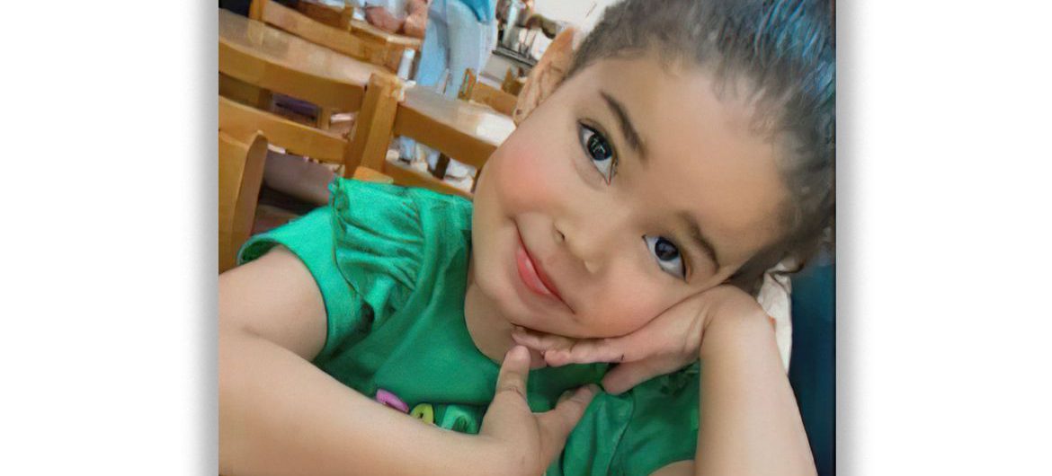 Morreu Heloísa dos Santos Silva, de 3 anos, que havia sido baleada no Arco Metropolitano do Rio de Janeiro.. Foto: Arquivo Pessoal